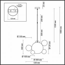 Подвесной светодиодный светильник Odeon Light Bubbles  - 2